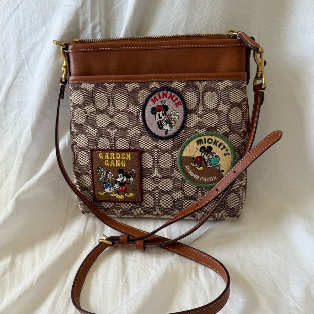 Coach x Disney Monogram patchwork Patterned Crossbody Bag